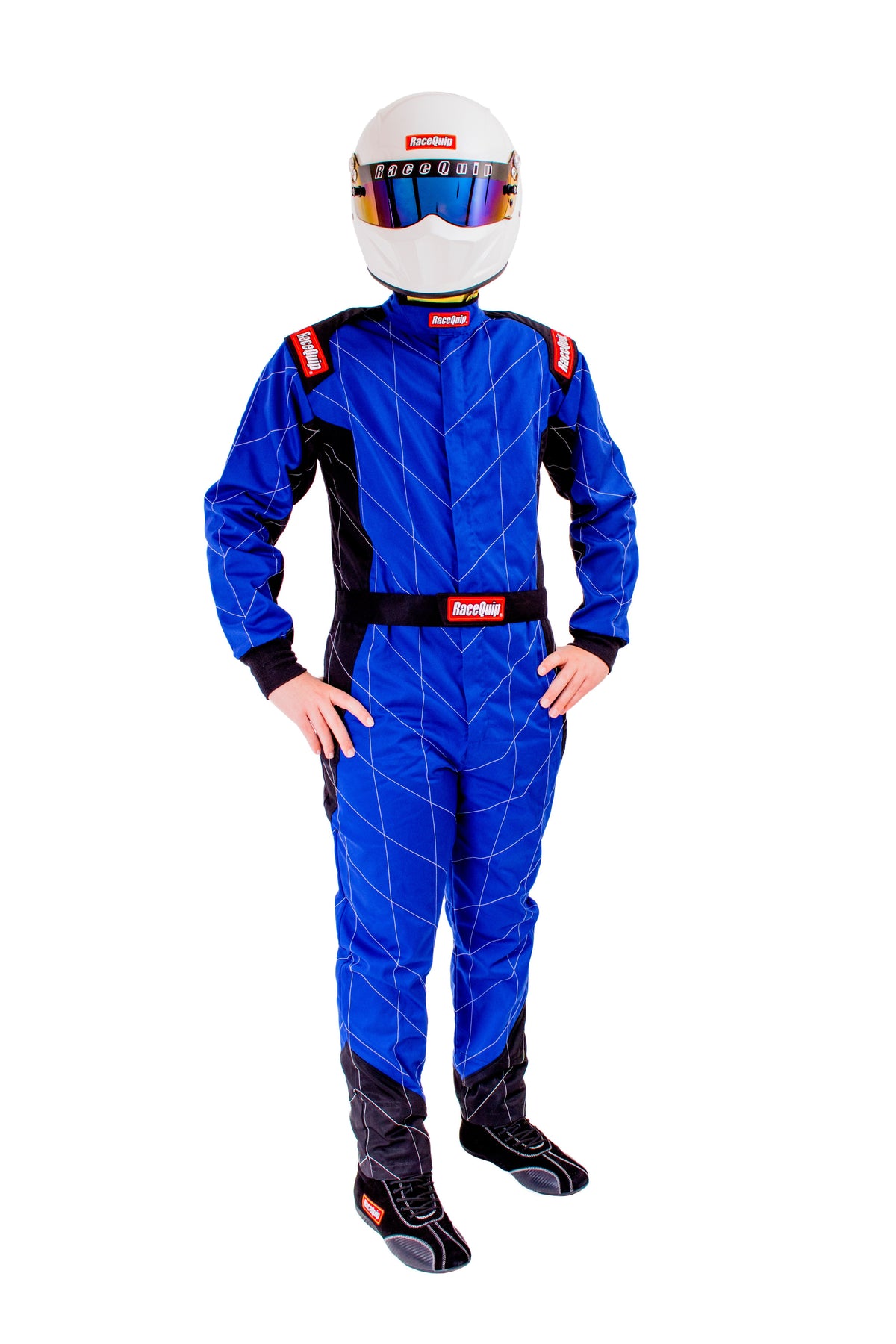 RaceQuip Blue Chevron-1 Suit - SFI-1 Small