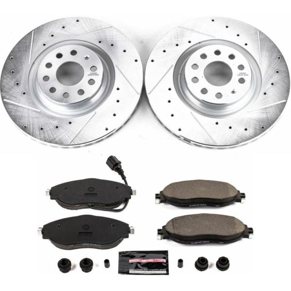 Power Stop 15-21 Volkswagen GTI Front Z23 Evolution Sport Brake Kit - K7175 for 2015-2024 Volkswagen GTI - front view