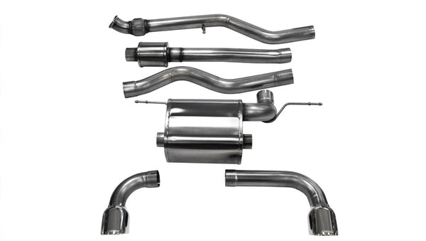 Corsa 12-14 BMW 335i Sedan AWD F30 3in Polished Touring Dual Rear Single 3.5in Tip Cat-Back - 14938