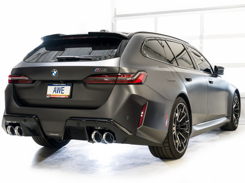 AWE BMW G90/G99 M5 Touring Edition Catback Exhaust - Chrome Silver Tips - 3015-42790