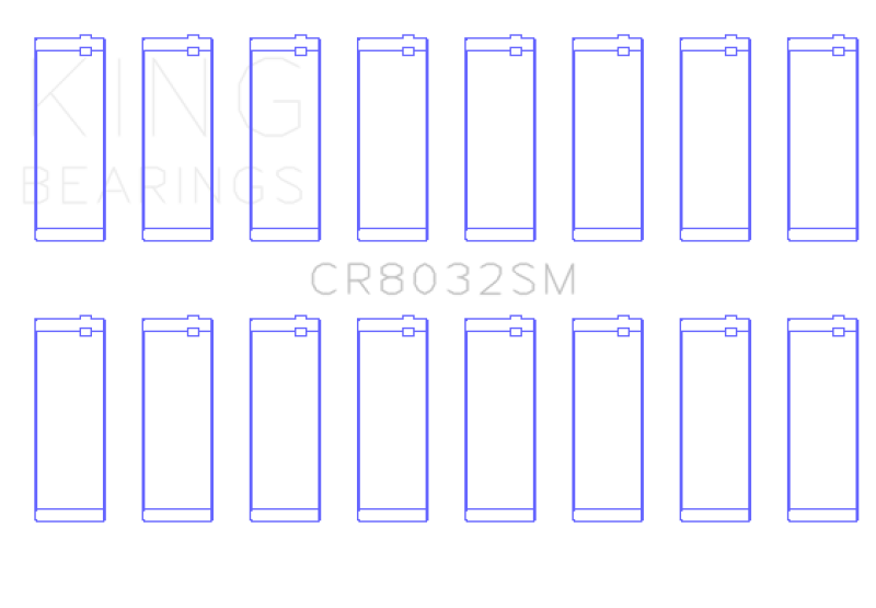 King Chrysler 345/ 370 16V (Size 0.25) Connecting Rod Bearing Set - CR8032SM0.25