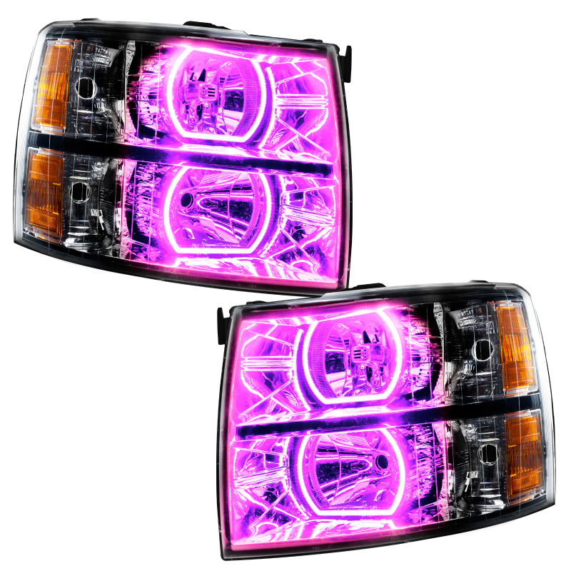 Oracle 07-13 Chevrolet Silverado SMD HL - Black - Square - ColorSHIFT w/ BC1 Controller SEE WARRANTY - 8189-335
