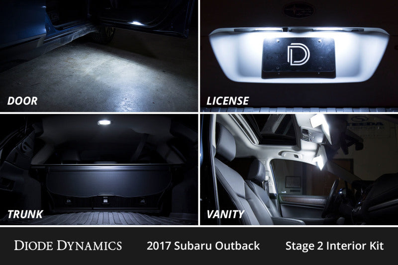 Diode Dynamics 15-19 Subaru Outback Interior LED Kit Cool White Stage 2 - DD0608