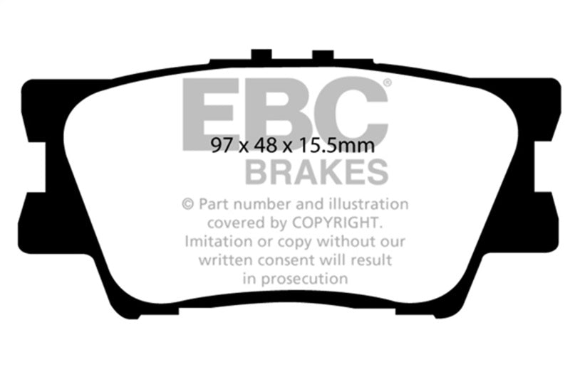 EBC 12-17 Toyota Camry 2.5L Yellowstuff Rear Brake Pads - DP41793R