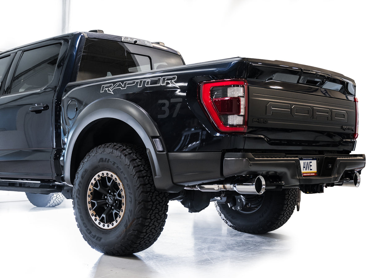 AWE Gen 3 Raptor SwitchPath Exhaust  - Chrome Silver Tips - 3025-32356