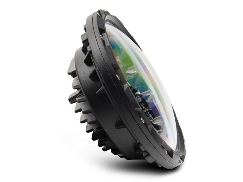 Raxiom 07-18 Jeep Wrangler JK Axial Spider LED Headlights w/Angel Eye Halo- Blk Housing (Clear Lens) - J152602
