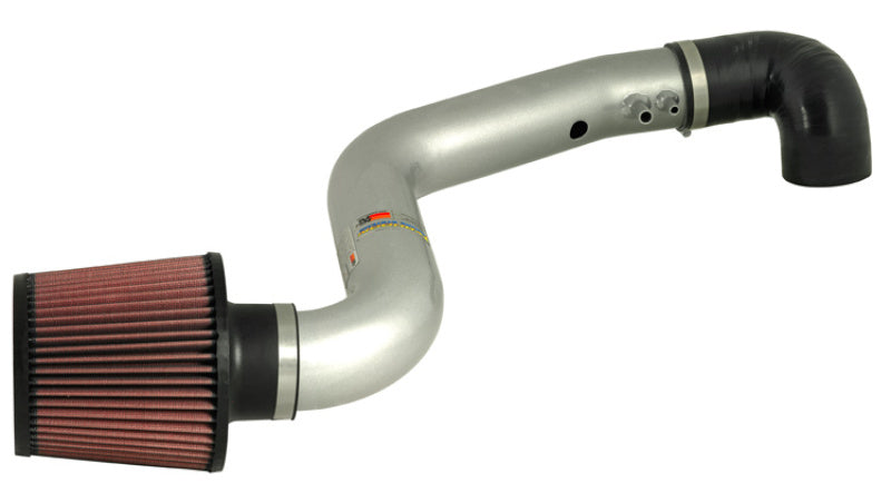 K&N 02-04 Chevy Cavalier L4-2.2L Silver Typhoon Intake - 69-4510TS for 2002-2005 Chevrolet Cavalier - front view