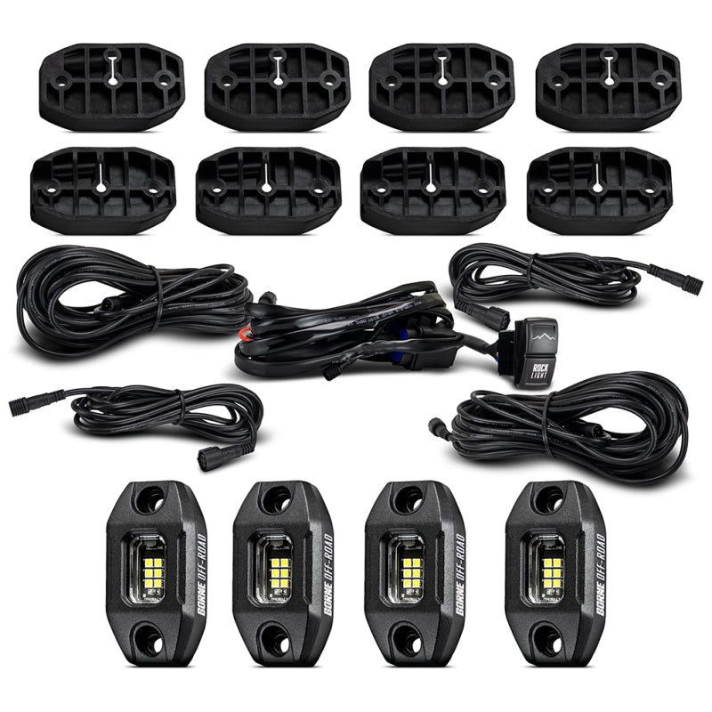 Borne Off-Road Rock Light (Kit of 4) Long Harness - BNLT-RL-4T