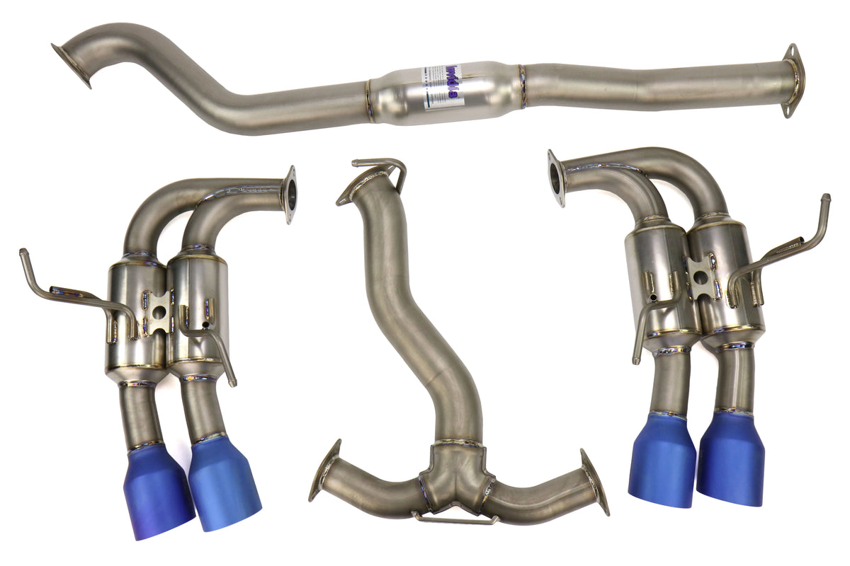 Invidia 11-14 WRX/STi Gemini 80mm Full Titanium 101mm Quad Tip Cat-Back Exhaust - HS11STI5TG4ST