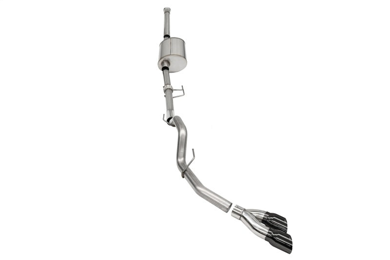 Corsa 2021-2024 Ford F-150 SuperCrew/6.5in Bed 3.5L V6 Sport Cat-Back Single Side Exit-BlackPVD - 21169BLK