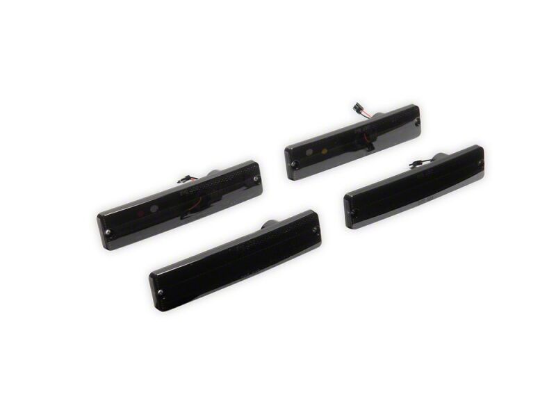 Raxiom 76-86 Jeep CJ7 Axial Series LED Side Marker Lamps- Smoked- Front and Rear - J194503 - front view