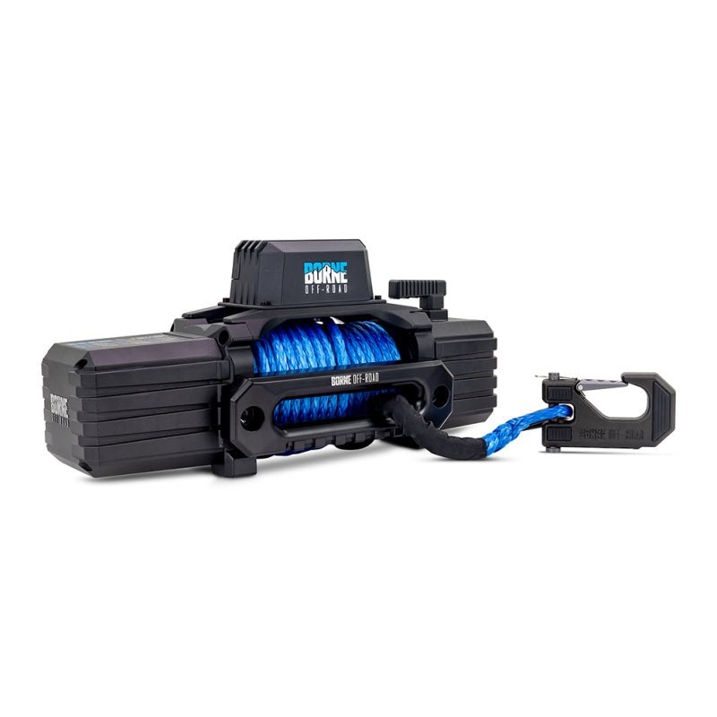 Borne Off-Road 12K Winch - Blue Synthetic Rope - BNWN-12-SBL