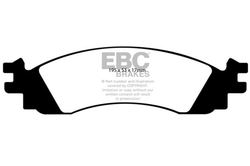 EBC 06-10 Ford Explorer 4.0 2WD Yellowstuff Front Brake Pads - DP41767R