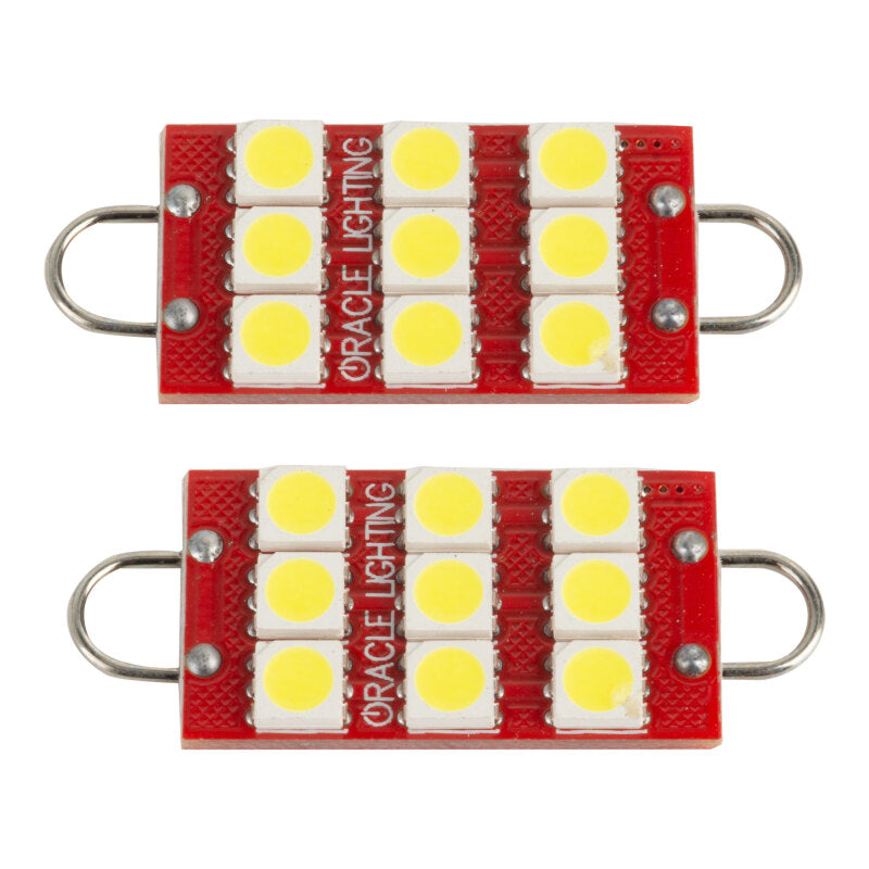 Oracle 44MM 6 LED 3 Chip - Loop Festoon Bulbs (Pair) - White SEE WARRANTY - 5209-001