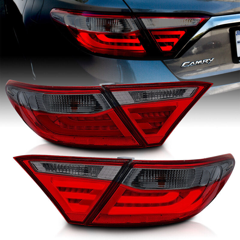 ANZO 2015-2016 Toyota Camry LED Taillights Smoke - 321336