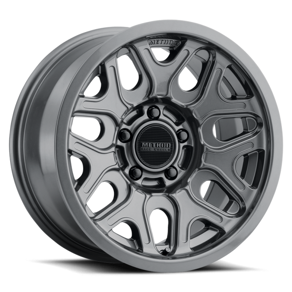Method MR322 / 20x9 / 8x180 BP / 12ET / 5.44in BS / 130.81mm CB - Gloss Titanium Wheel - MR32229088812 by Method Wheels