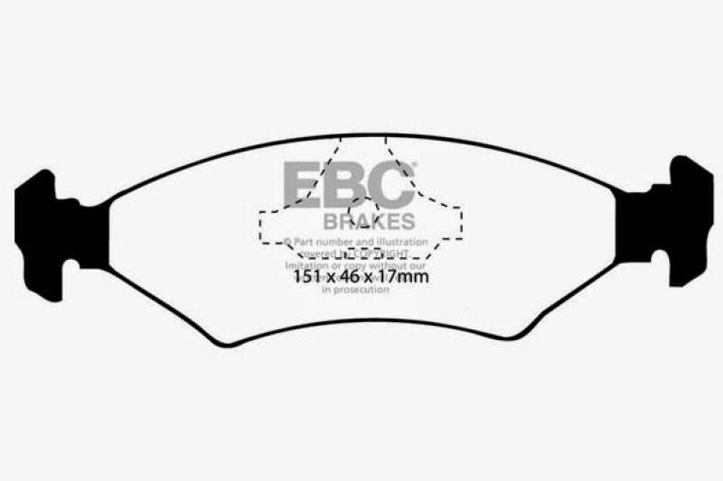 EBC 85-89 Ferrari 328 3.2 Yellowstuff Rear Brake Pads - DP4415R