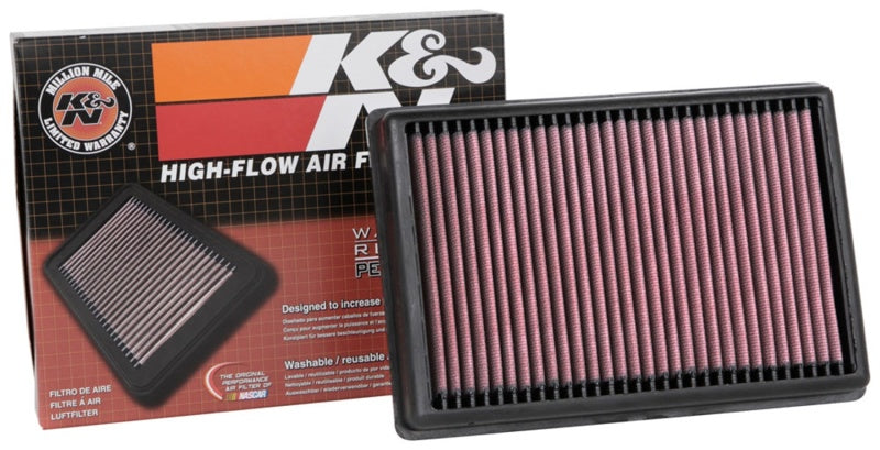 K&N 2019 Ford Transit L3-1.0L F/I Replacement Drop In Air Filter - 33-3138 by K&N Engineering - side view
