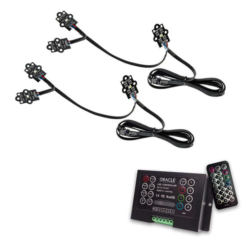 Oracle 19-21 Chevy Silverado 1500 RGB+W Headlight DRL Upgrade Kit - ColorSHIFT 2 SEE WARRANTY - 1441-333