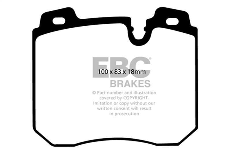 EBC 90-95 BMW 750iL 5.0 (E32) Redstuff Front Brake Pads - DP3886C