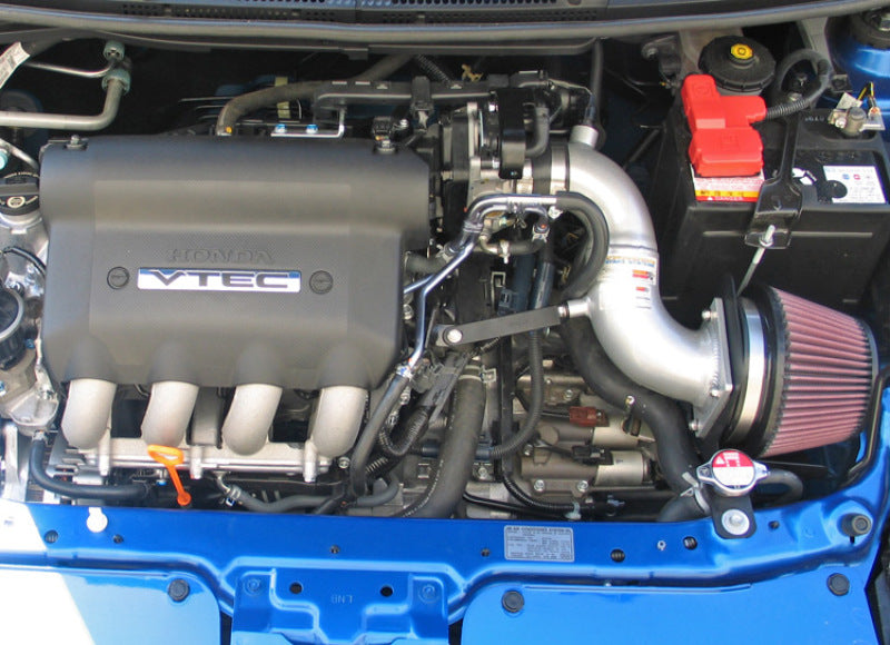 K&N Performance Intake Kit TYPHOON; HONDA FIT L4-1.5L, (SILVER) 07-08 - 69-1016-1TS for 2007-2008 Honda Fit - angle view