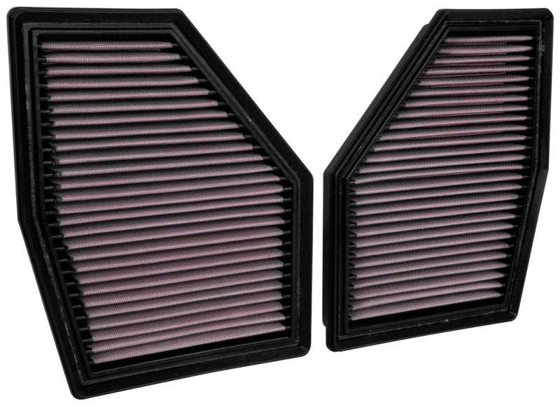 K&amp;N 2020 BMW M550i 4.4L V8 Replacement Air Filter (2 Per Box) - 33-3155