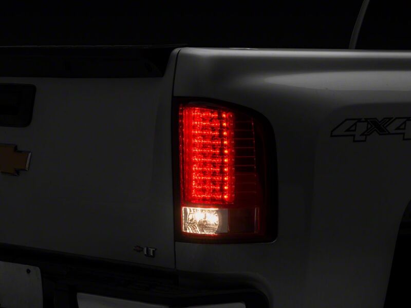 Raxiom 07-13 Chevrolet Silverado 1500 LED Tail Lights- Chrome Housing- Red/Clear Lens - S112738 - close-up view 7