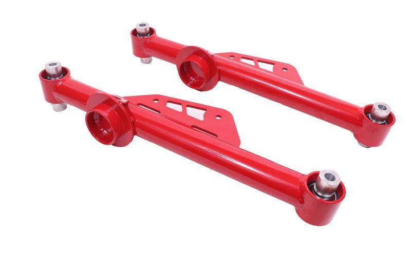 BMR 79-98 Fox Mustang Non-Adj. Lower Control Arms w/ Spherical Bearings - Red - TCA016R