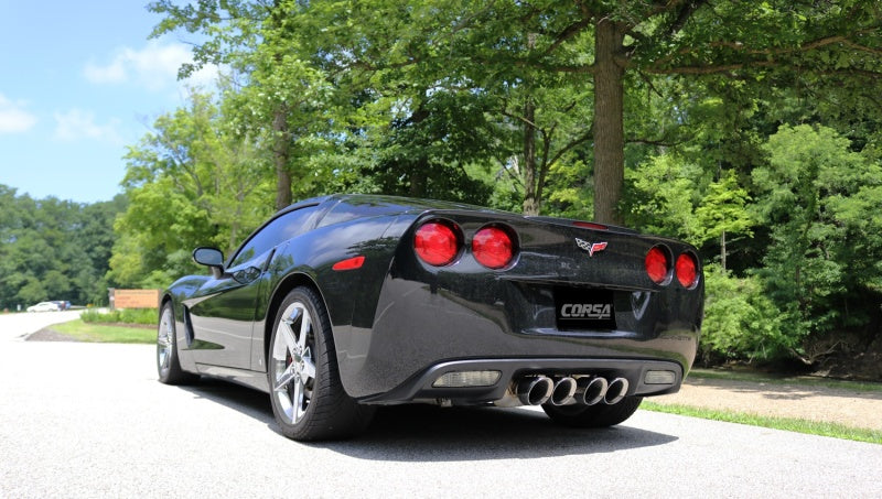 Corsa 2009-2013 Chevrolet Corvette (C6) 6.2L Polished Sport Axle-Back Exhaust w/4.5in Tips - 21011