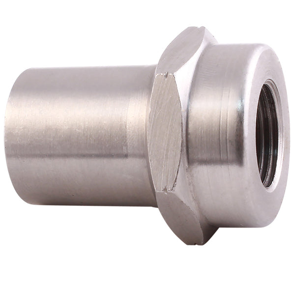 QA1 Tube Adapter - 3/4in OD - Hex - Left Hand - 3/8-24 Thread .058 Wall - Alloy - 1845-101 by QA1 - front view