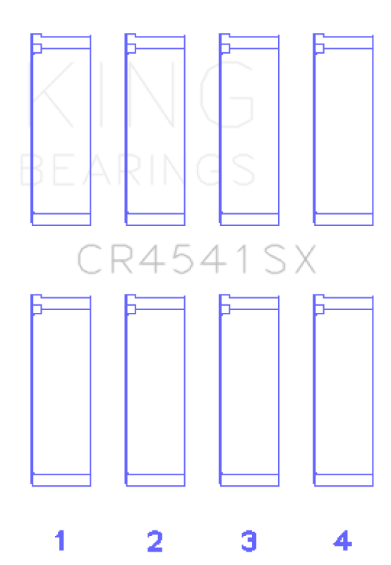 King Bearings Connecting Rod Bearing Set - for Honda F23A/F23Z/K20A3 - CR4541SX