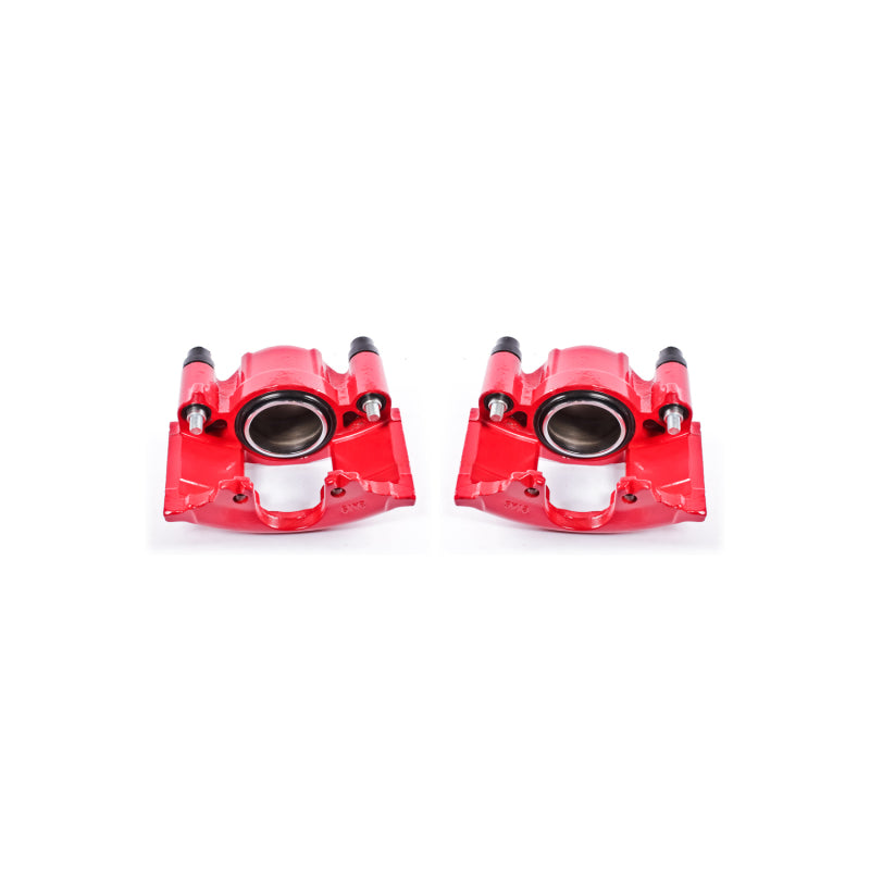 Power Stop 90-93 Cadillac Commercial Chassis Front Red Calipers w/o Brackets - Pair - S4299 for 1990-2002 Chevrolet Astro - a
