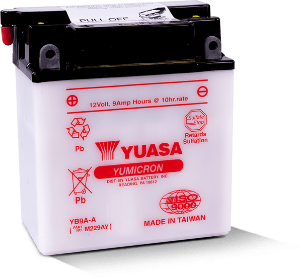 Yuasa YB9A-A Yumicron 12 Volt Battery - YUAM229AY for 1991-2001 Suzuki LT-F160 QuadRunner