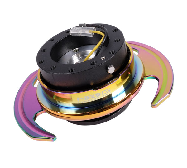 NRG Quick Release Kit Gen 3.0 - Neochrome - SRK-650BK-MC - front view
