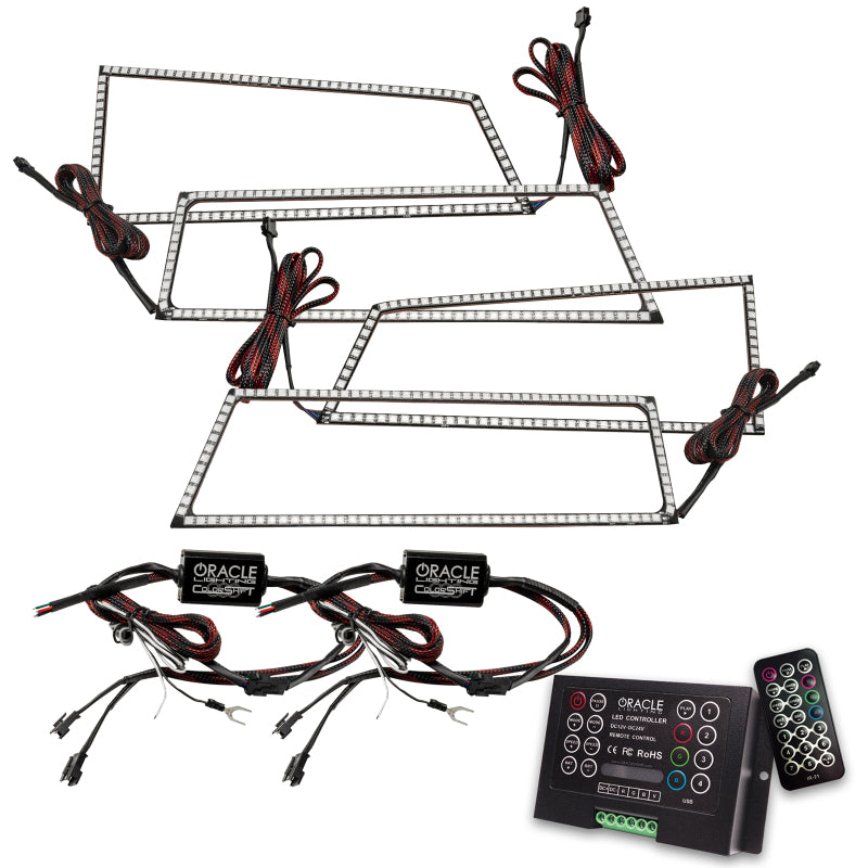 Oracle Chevrolet Silverado 03-06 Square Halo Kit - ColorSHIFT w/ 2.0 Controller SEE WARRANTY - 3959-333