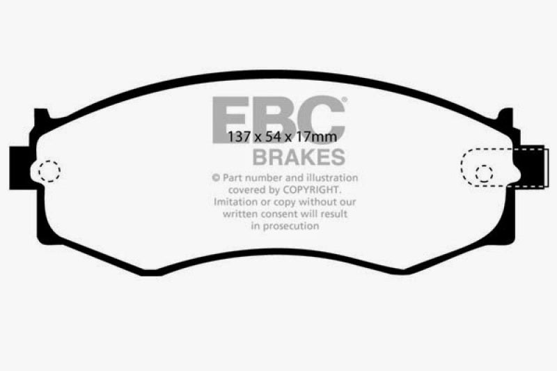 EBC 91-97 Infiniti G20 2.0 Redstuff Front Brake Pads - DP3792C