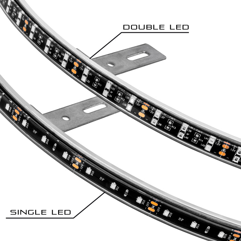 Oracle LED Illuminated Wheel Rings - Double LED - Blue SEE WARRANTY - 4228-002