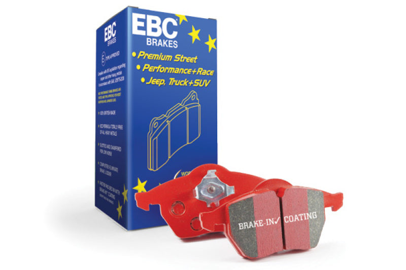 EBC 10-15 Honda CR-Z 1.5LL Hybrid Redstuff Front Brake Pads - DP32041C for 2009-2020 Honda Fit - installed view