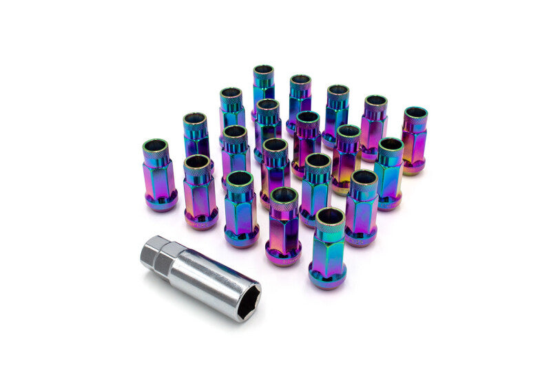 ISR Performance Steel 50mm Open Ended Lug Nuts M12x1.50 - Neo Chrome - IS-1250-NC