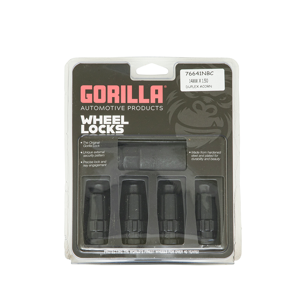 Gorilla Automotive - Gorilla Lock Dup Acorn 14-1.50 Blk Clam - 76641NBC