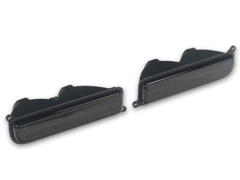 Raxiom 97-01 Jeep Cherokee XJ LED Front Corner Lights- Black Housing- Smoked Lens - XJ24497 - side view