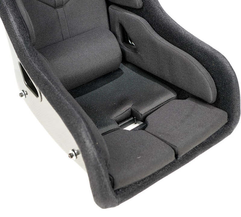 NRG FIA Competition Seat w/ Head Containment & Comp Fabric FIA Velcro Paddings - Thin Cushion (Blk) - FRP-RS700M-BK1 - close-up view 2 3 4
