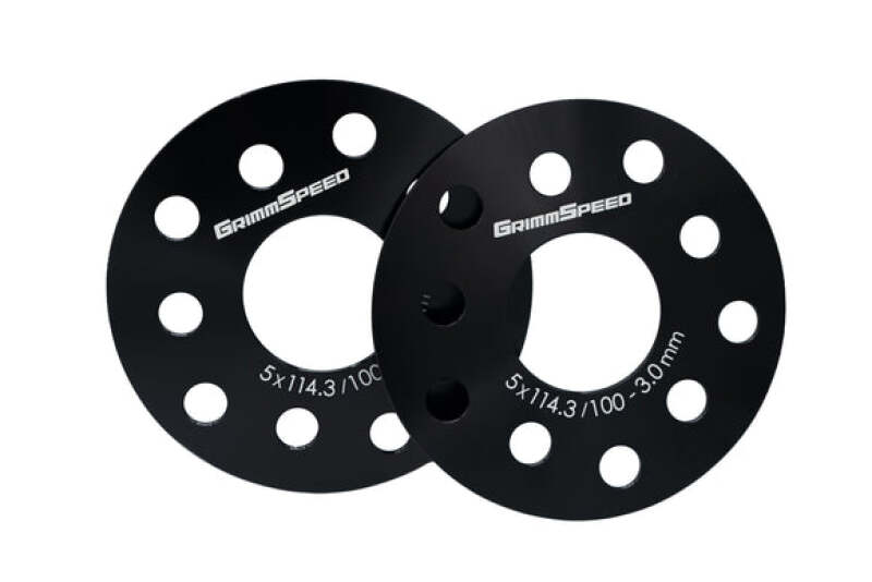 GrimmSpeed 5x100 and 5x114.3 3mm Wheel Spacer (Pair) - GRM.1189.1.0
