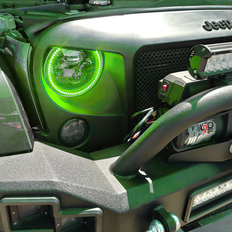 Oracle 7in High Powered LED Headlights - Black Bezel - ColorSHIFT No Controller SEE WARRANTY - 5769-334