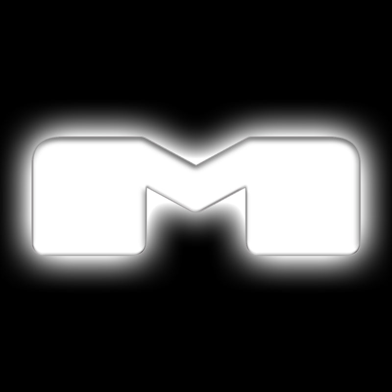 ORACLE Lighting Universal Illuminated LED Letter Badges - Matte Wht Surface Finish - M SEE WARRANTY - 3140-M-001
