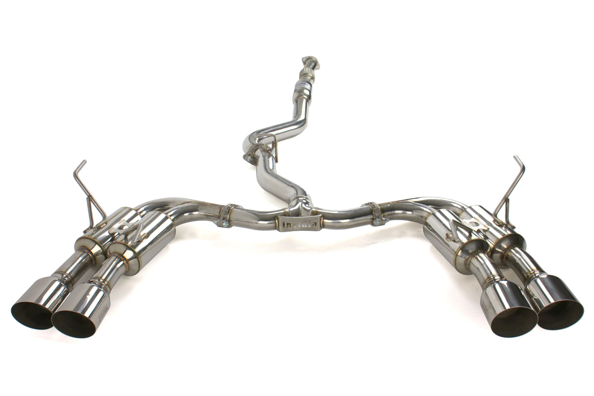 Invidia 11-14 Subaru WRX/STI Sedan Gemini/R400 Single Layer Quad Stainless Steel Tip Catback Exhaust - HS11STIGM4SS