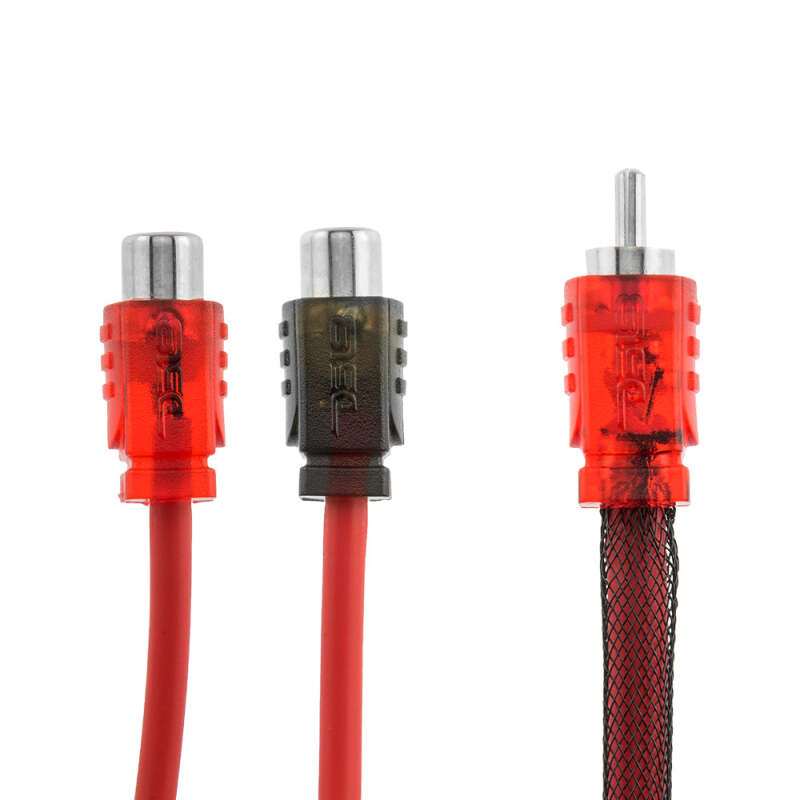 DS18 Level 2 RCA Y Connector 1 Male to 2 Female 10 x Pack - R1M2F.10PK - close-up view