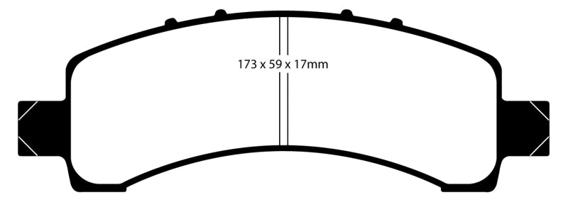 EBC 02 Cadillac Escalade 5.3 (Akebono rear caliper) Yellowstuff Rear Brake Pads - DP41667R