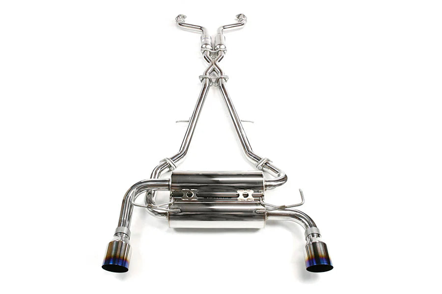 Invidia 07+ Infiniti G37 Coupe Gemini Single Layer Titanium Tip Cat-back Exhaust - HS07IG7GIT