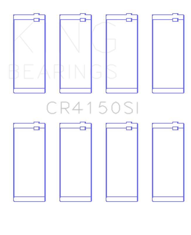 King Engine Bearings Ford ZETec 1.6/1.8/2.0 (Size +0.50mm) Connecting Rod Bearing Set - CR4150SI0.5